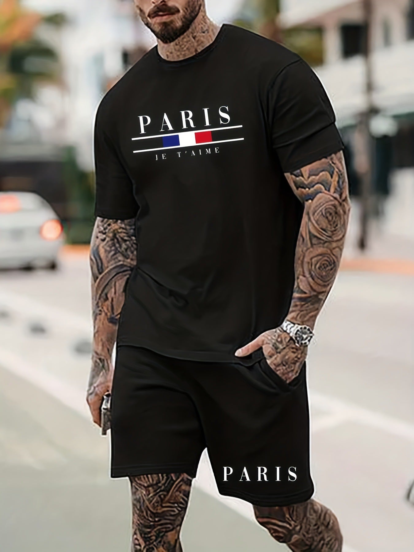 Men's Casual T-Shirt and Shorts Set-Urban Summer Style
