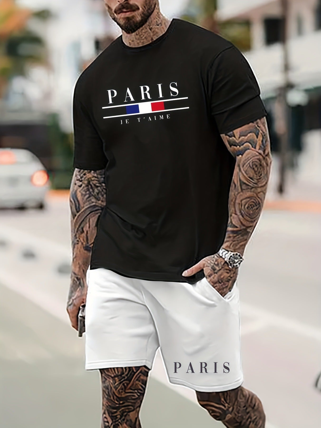 Men's Casual T-Shirt and Shorts Set-Urban Summer Style
