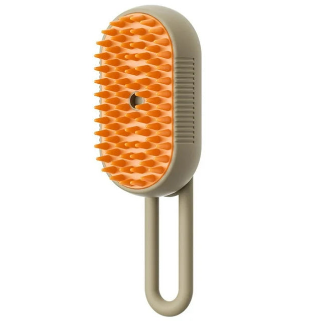 Electric Steam Brush for Cats and Dog-3in 1 Grooming and Massage Tool