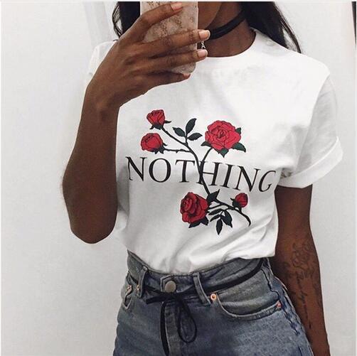 Nothing Statement Tee - Floral Casual Look