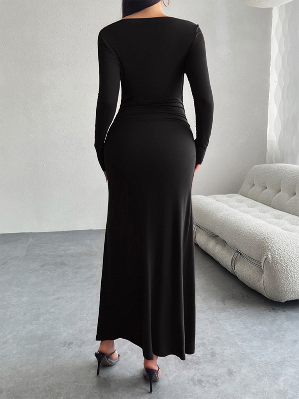 Elegant Off-Shoulder Bodycon Maxi Dress -Available in Multiple Colors
