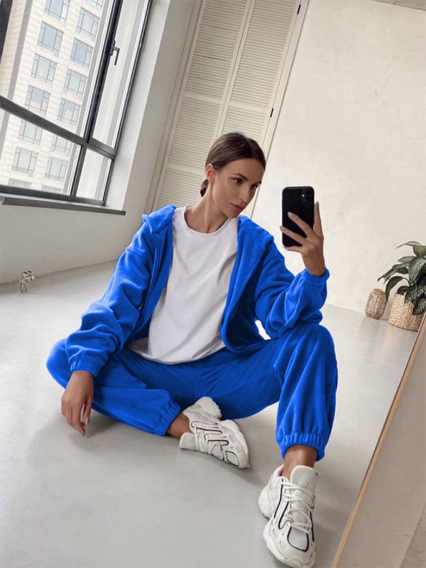 Casual Corduroy Hoodie Tracksuit Set -Fall Edition