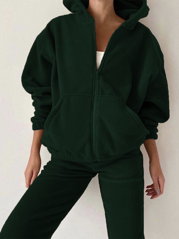 Casual Corduroy Hoodie Tracksuit Set -Fall Edition