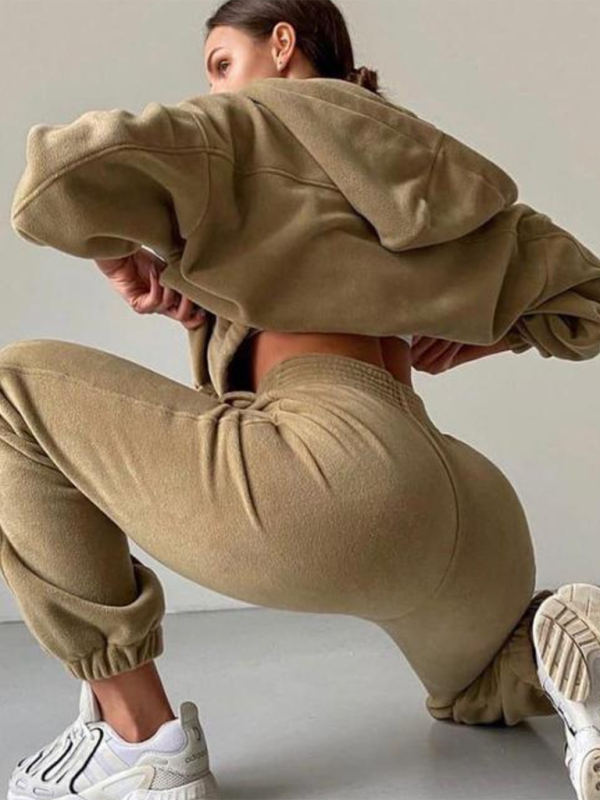 Casual Corduroy Hoodie Tracksuit Set -Fall Edition