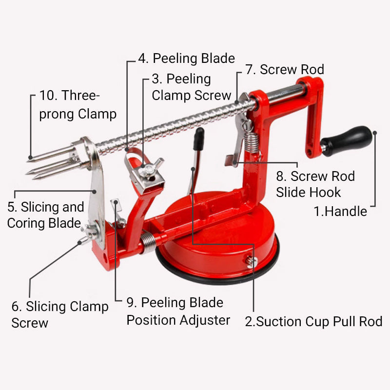3-in-1 Apple Peeler Corer &Slicer-Fast & Easy Prep Tool