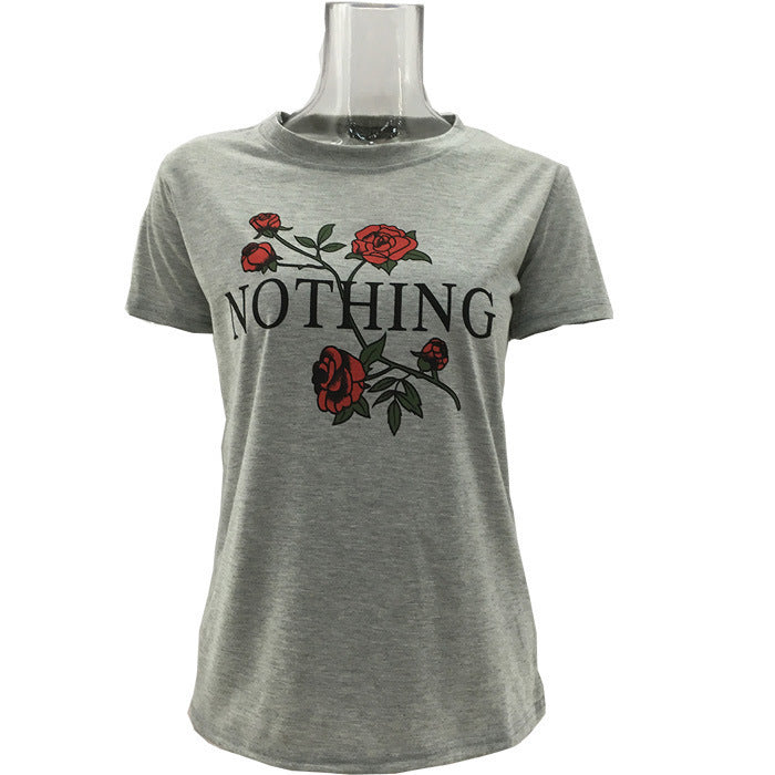 Nothing Statement Tee - Floral Casual Look