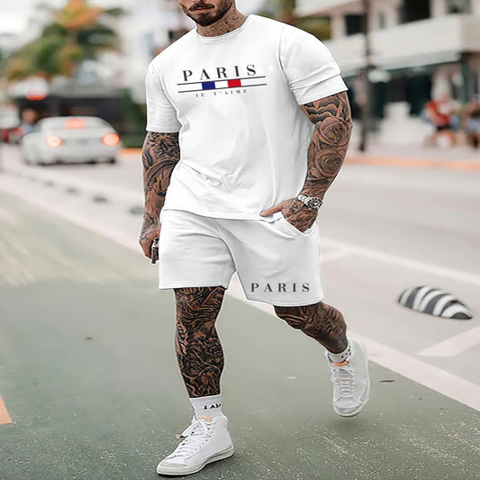 Men's Casual T-Shirt and Shorts Set-Urban Summer Style