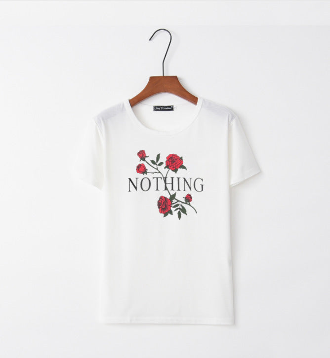 Nothing Statement Tee - Floral Casual Look