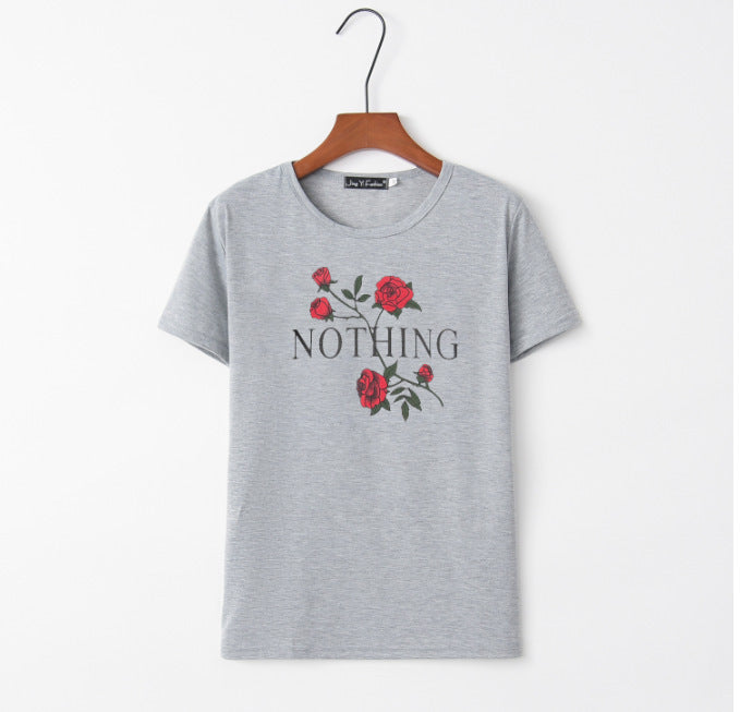 Nothing Statement Tee - Floral Casual Look