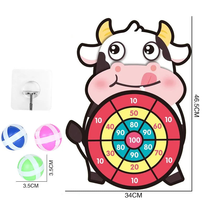 Kids Dart Board Game - Safe & Educational Toy for Ages 3-12 - Indoor /Outdoor Sticky Ball Target