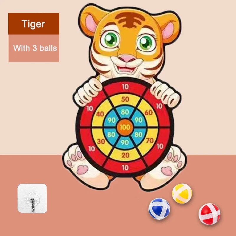 Kids Dart Board Game - Safe & Educational Toy for Ages 3-12 - Indoor /Outdoor Sticky Ball Target