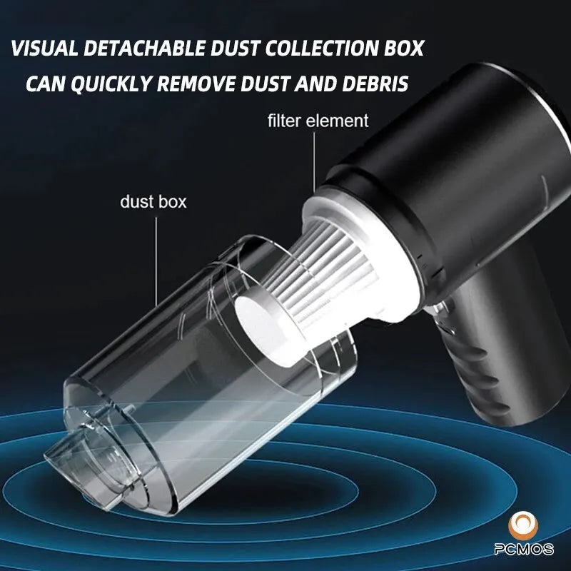 Powerful 120W Wireless Vacuum cleaner - Compact Cordless & Rechargeable - ideal for Home Car & Pet Hair