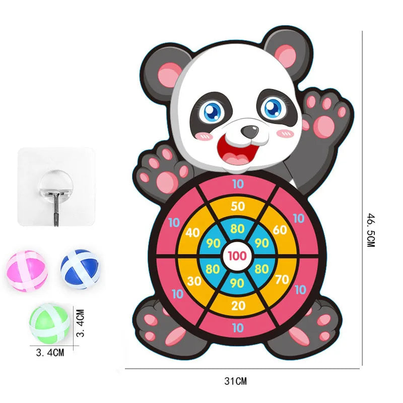 Kids Dart Board Game - Safe & Educational Toy for Ages 3-12 - Indoor /Outdoor Sticky Ball Target