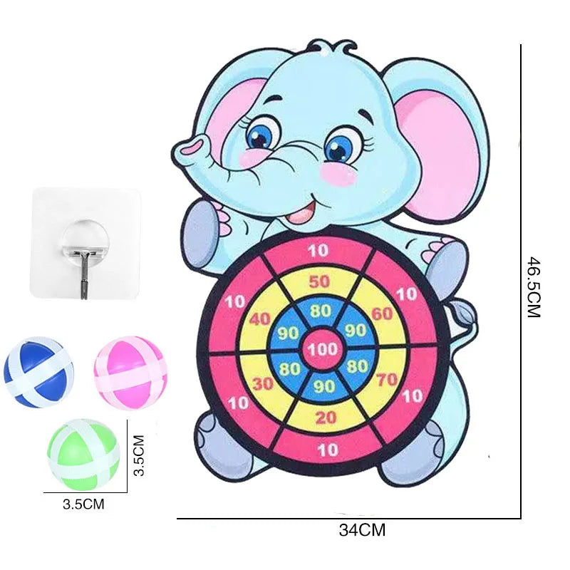 Kids Dart Board Game - Safe & Educational Toy for Ages 3-12 - Indoor /Outdoor Sticky Ball Target