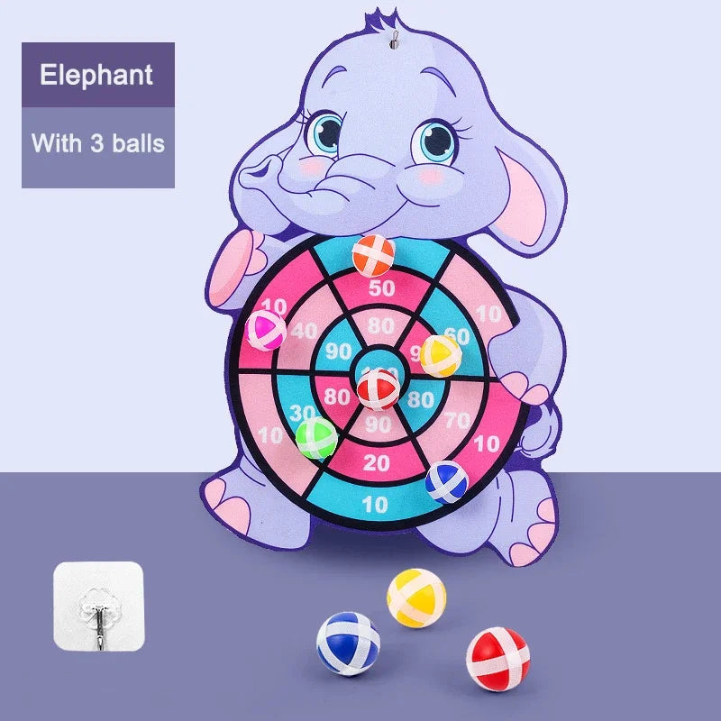 Kids Dart Board Game - Safe & Educational Toy for Ages 3-12 - Indoor /Outdoor Sticky Ball Target