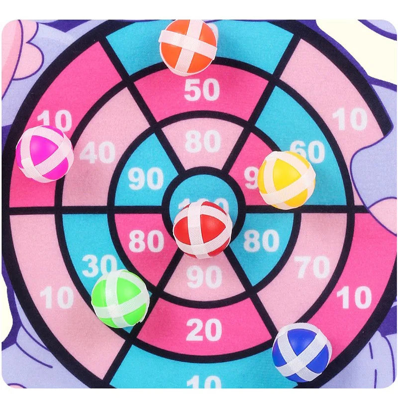 Kids Dart Board Game - Safe & Educational Toy for Ages 3-12 - Indoor /Outdoor Sticky Ball Target