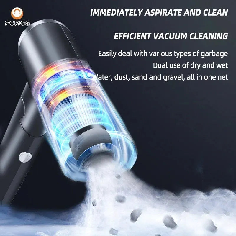 Powerful 120W Wireless Vacuum cleaner - Compact Cordless & Rechargeable - ideal for Home Car & Pet Hair