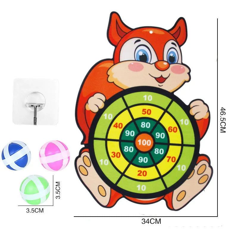 Kids Dart Board Game - Safe & Educational Toy for Ages 3-12 - Indoor /Outdoor Sticky Ball Target