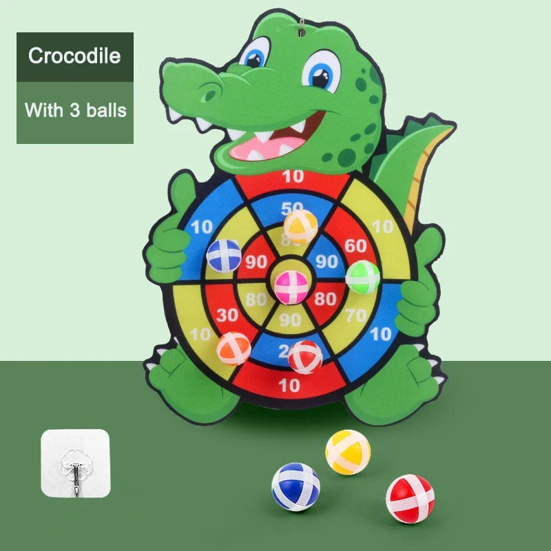 Kids Dart Board Game - Safe & Educational Toy for Ages 3-12 - Indoor /Outdoor Sticky Ball Target