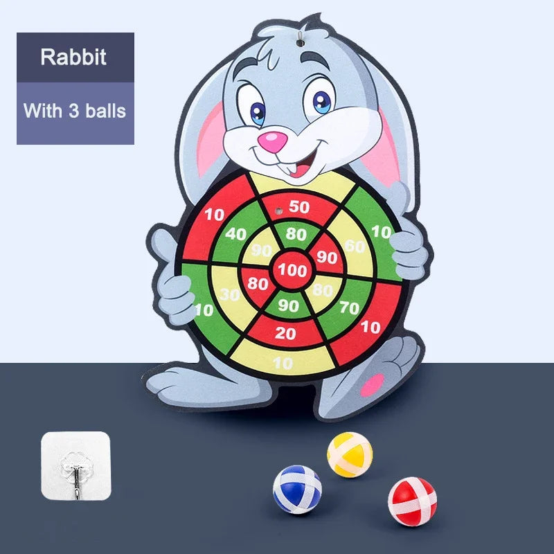 Kids Dart Board Game - Safe & Educational Toy for Ages 3-12 - Indoor /Outdoor Sticky Ball Target