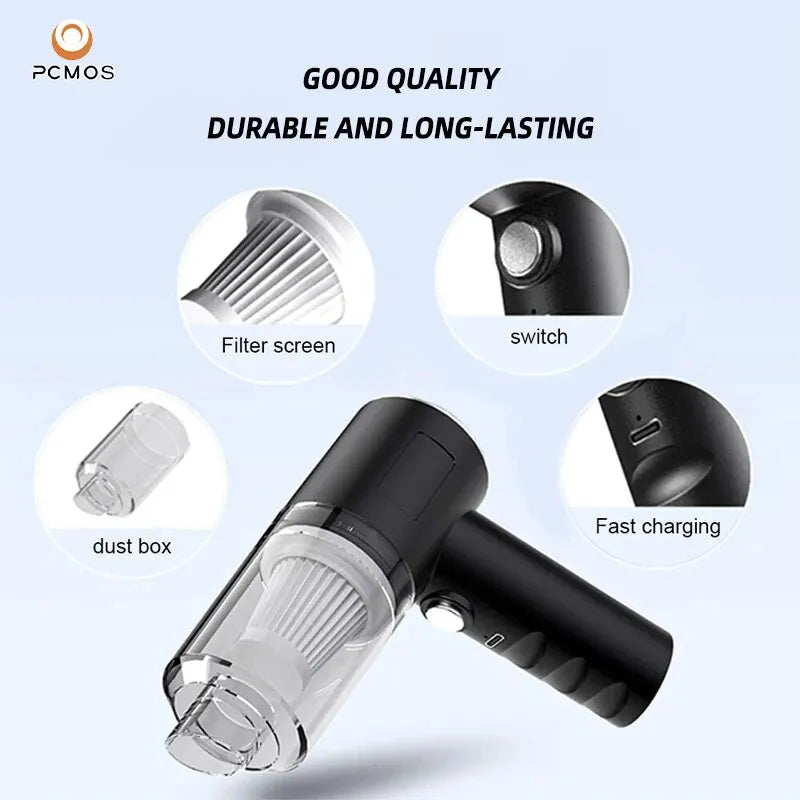 Powerful 120W Wireless Vacuum cleaner - Compact Cordless & Rechargeable - ideal for Home Car & Pet Hair