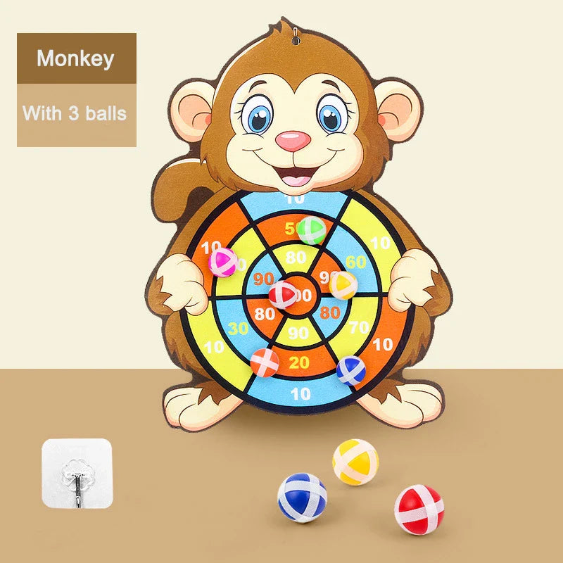 Kids Dart Board Game - Safe & Educational Toy for Ages 3-12 - Indoor /Outdoor Sticky Ball Target