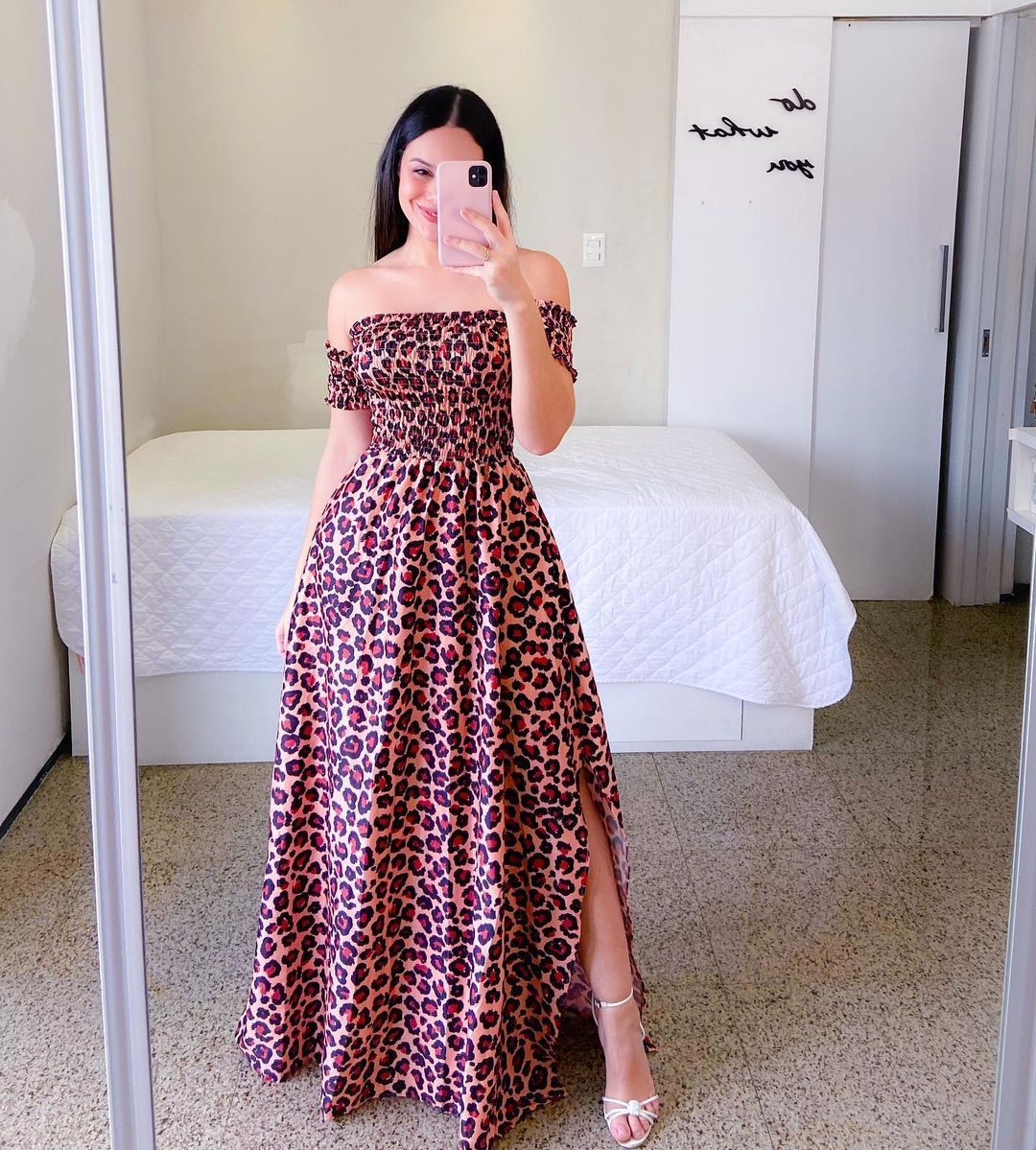 Off-Shoulder Rainbow Summer Dress-Casual Boho Style