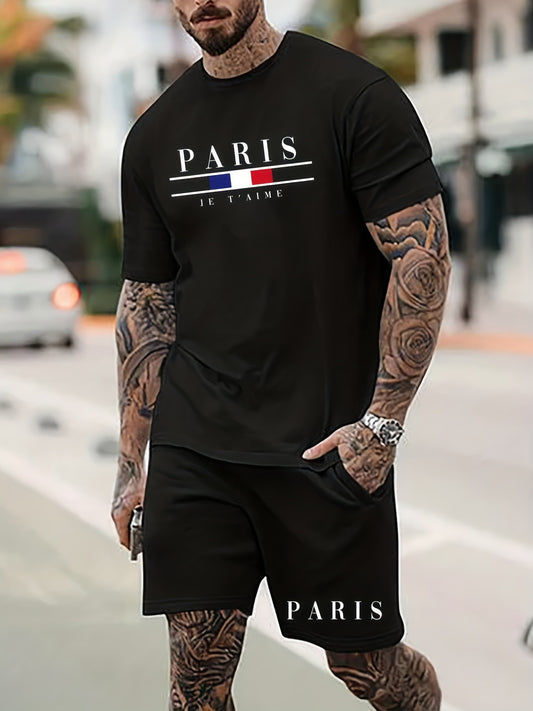 Men's Casual T-Shirt and Shorts Set-Urban Summer Style
