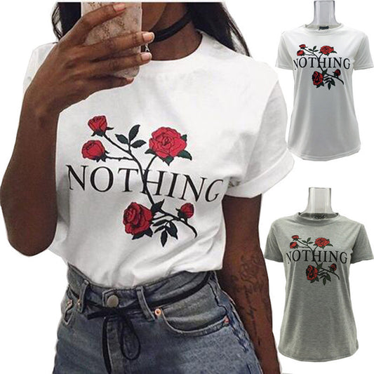 Nothing Statement Tee - Floral Casual Look