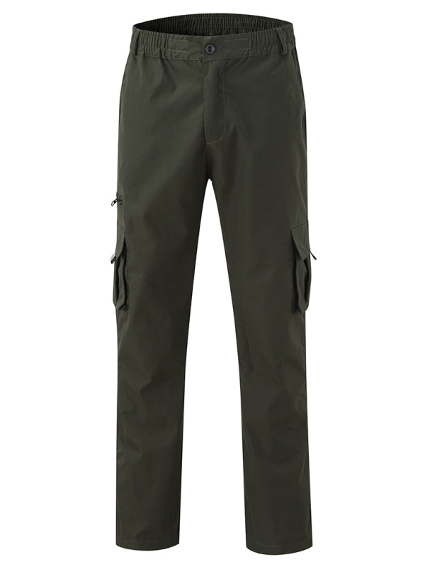 Pantaloni cargo drepți, lejeri, cu buzunare multiple, casual pentru bărbați 
