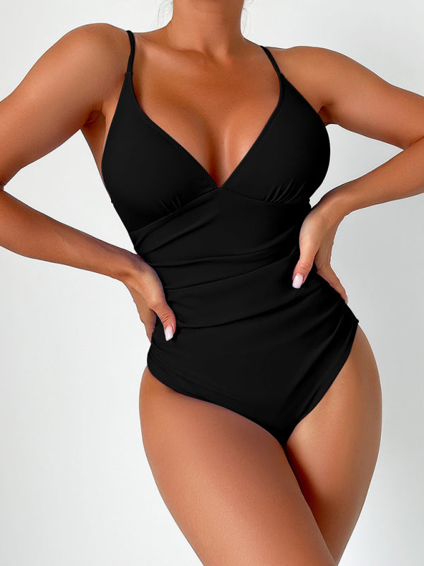Shaping V-Neck Swimsuit Multiple Colors