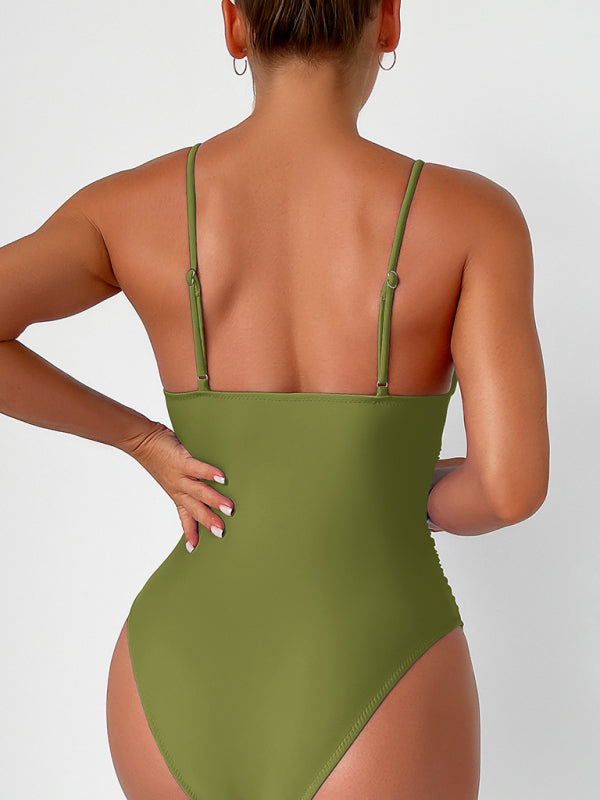 Shaping V-Neck Swimsuit Multiple Colors