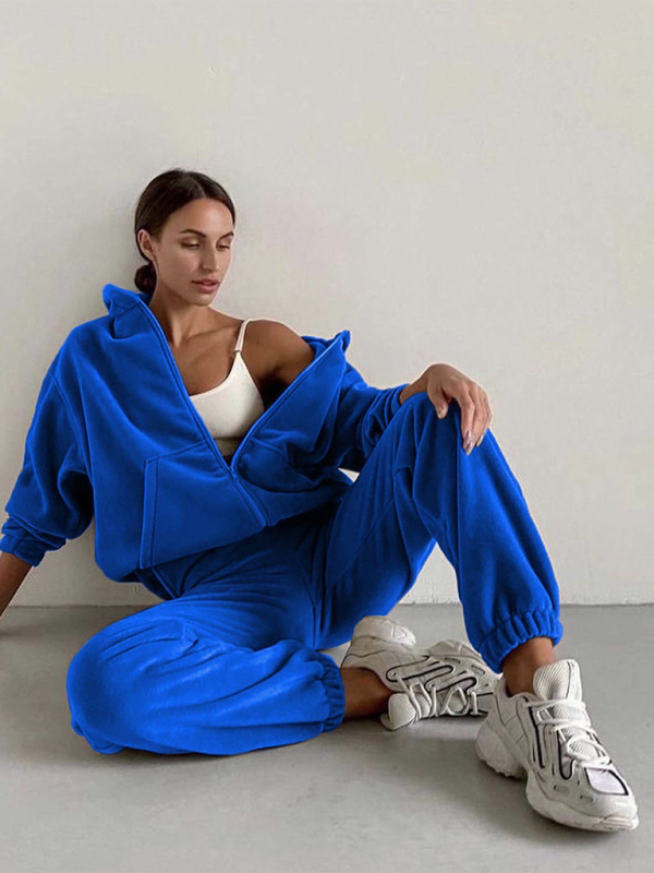 Casual Corduroy Hoodie Tracksuit Set -Fall Edition